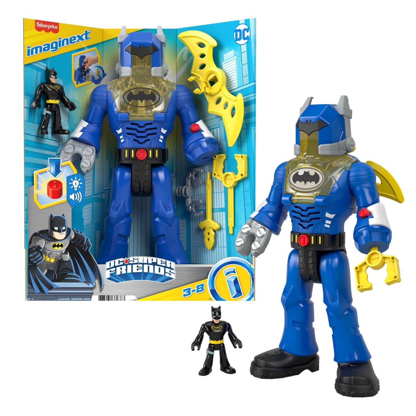 Fisher price imaginext dc super friends robot batman 30cm, Mattel - Publisol.ro