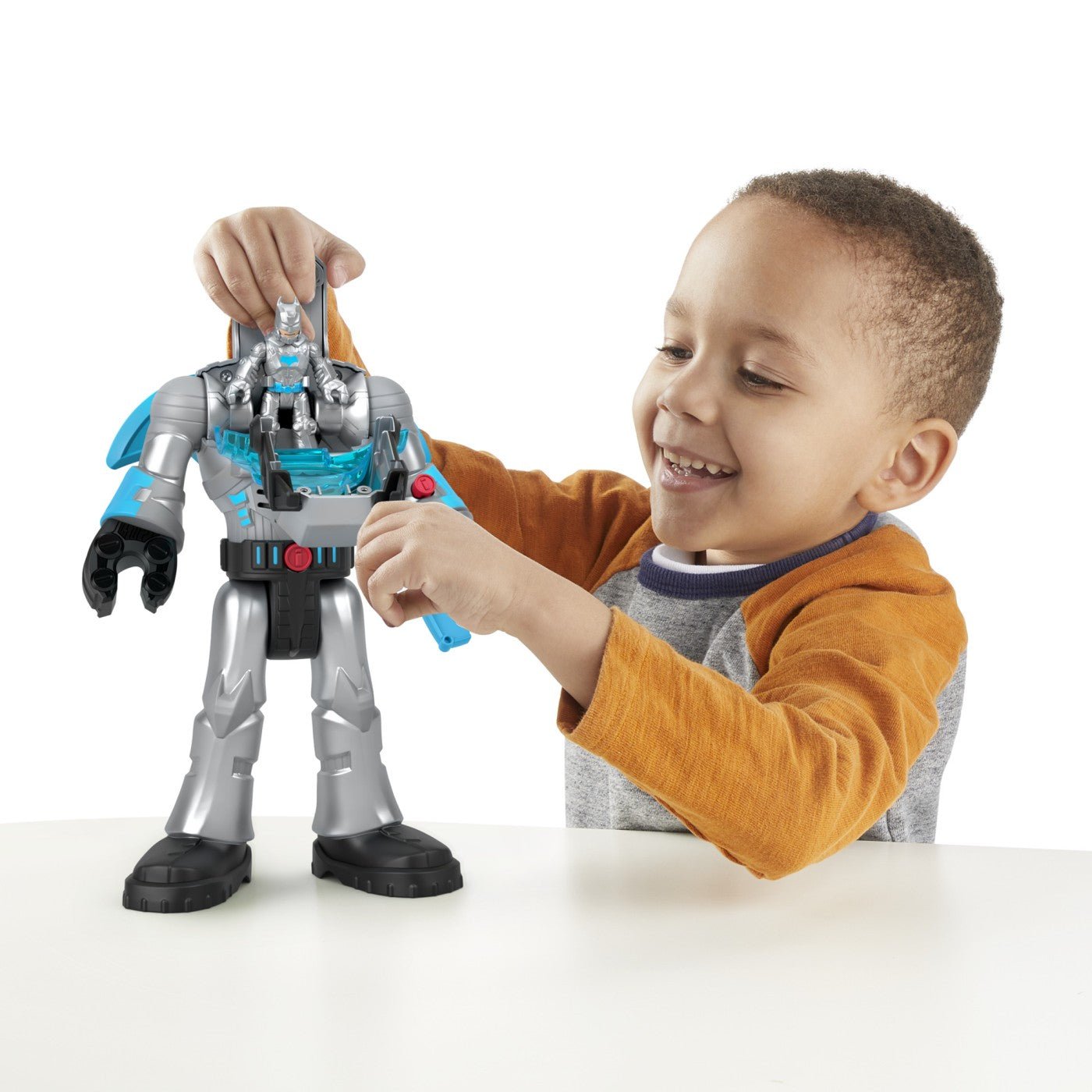 Fisher price imaginext dc super friends robot batman in costum gri 30cm, Mattel - Publisol.ro