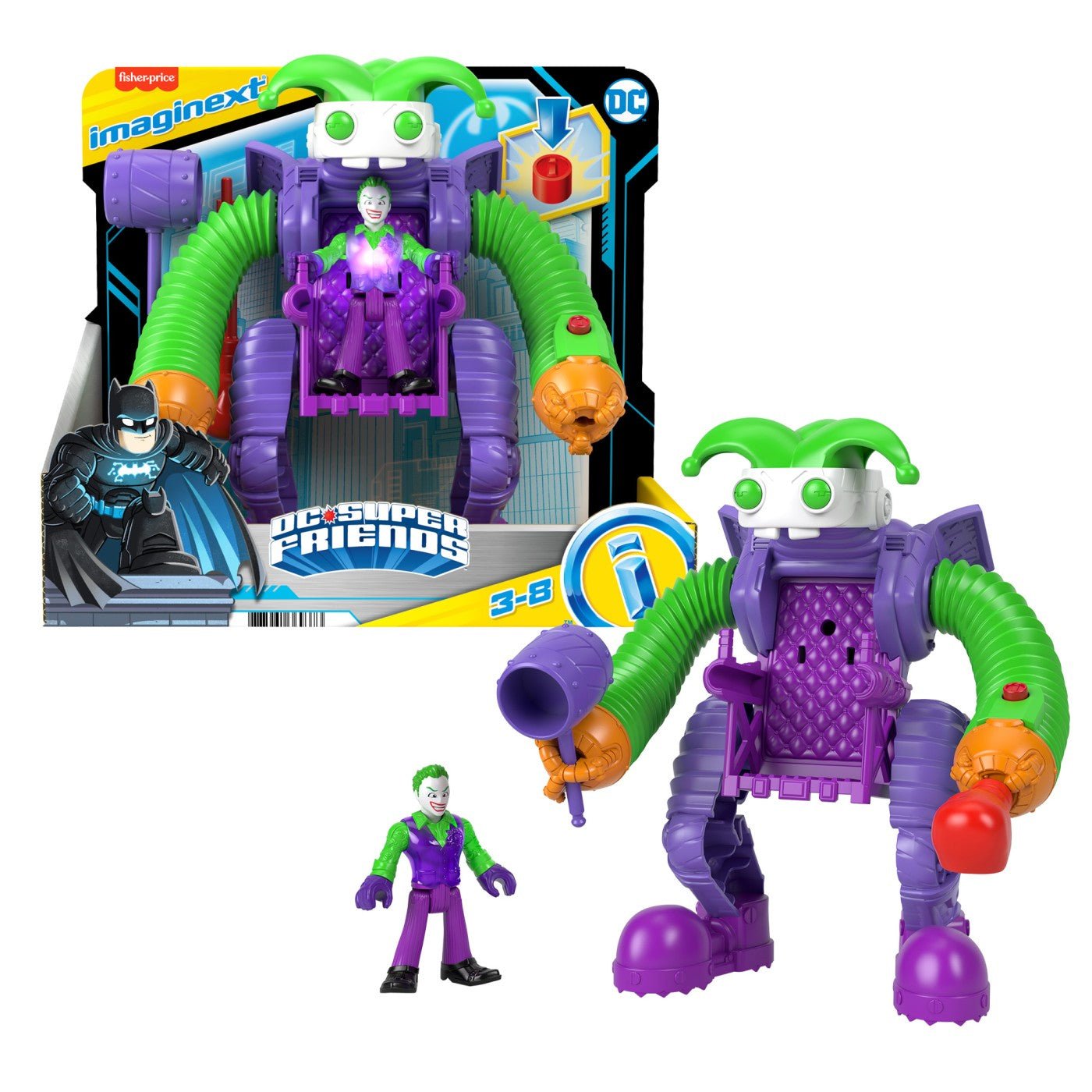 Fisher price imaginext DC super friends vehicul cu figurina Joker - Publisol.ro
