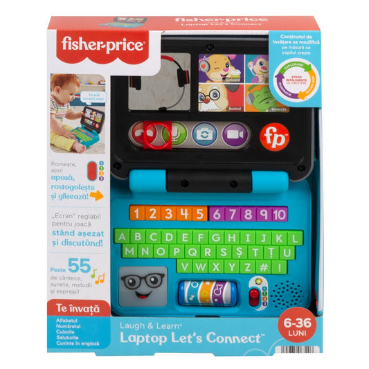 Fisher price laugh&learn laptop interactiv in limba romana, Mattel - Publisol.ro