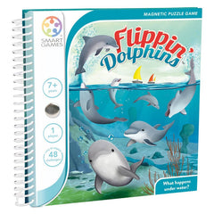Flippin' Dolphins, joc de logica cu 48 de provocari, 7+ ani, editie internationala, Smart Games - Publisol.ro