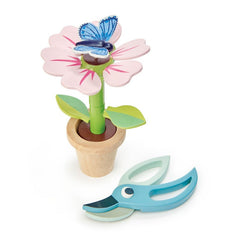 Floare in ghiveci, din lemn premium - Blossom Flowerpot - 15 piese - Tender Leaf Toys - Publisol.ro