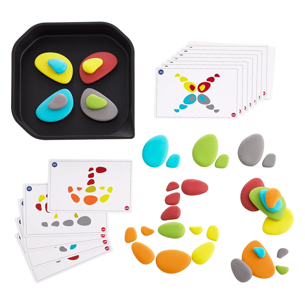 Funplay Pebbles, pietricele cu tava si activitati, Edx Education - Publisol.ro