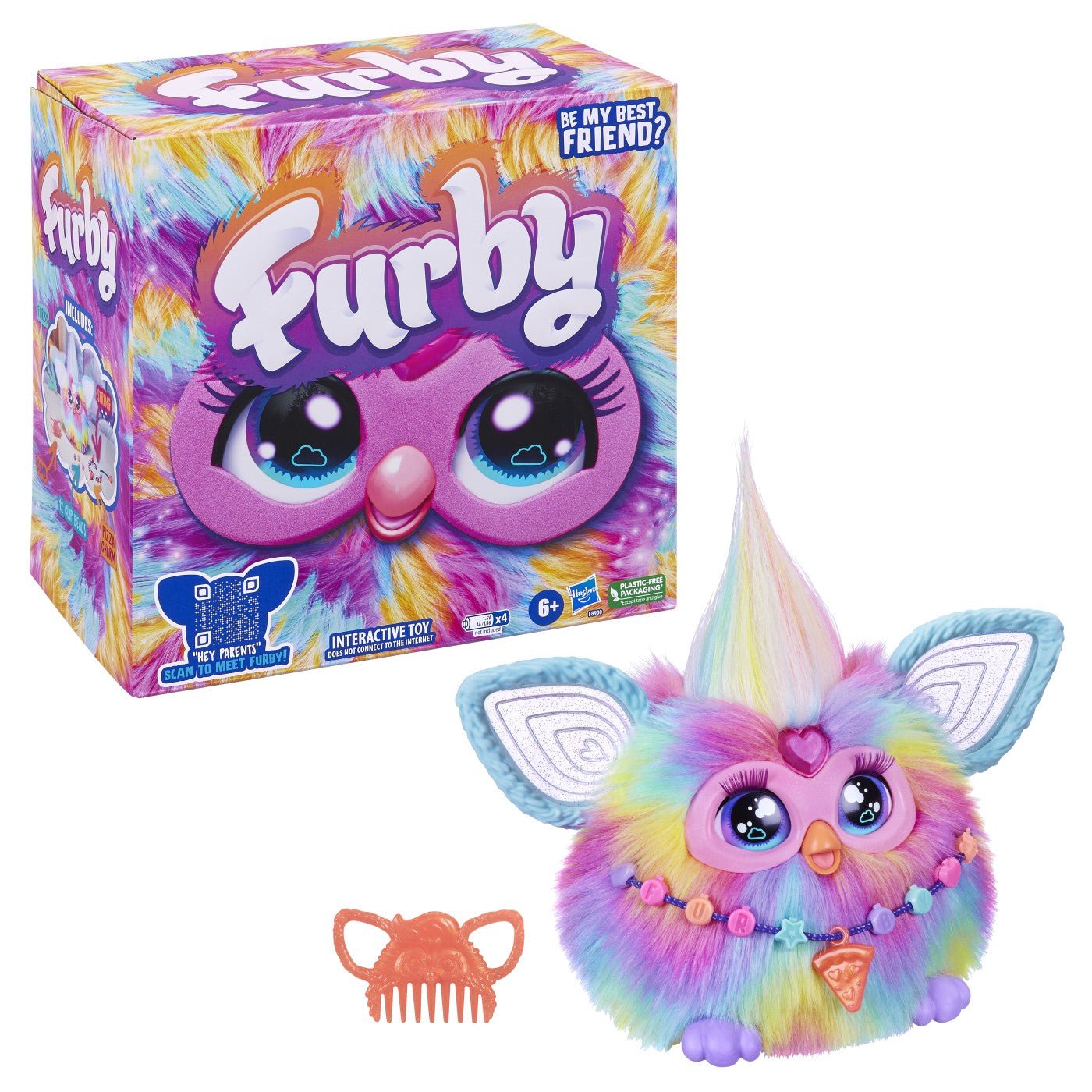 Furby jucarie de plus interactiva furby tie dye, Hasbro - Publisol.ro