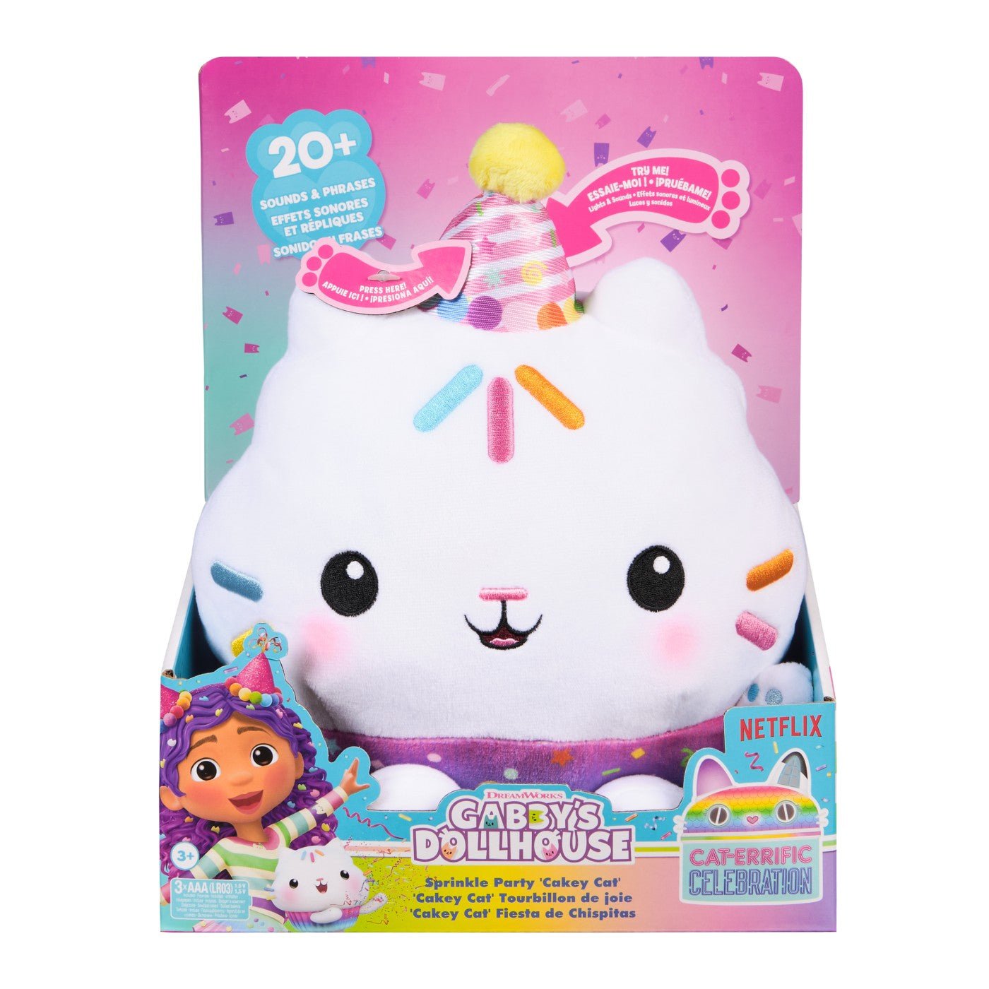 Gabbys dollhouse plus stralucitor motanul briosel 25cm, Spin Master - Publisol.ro