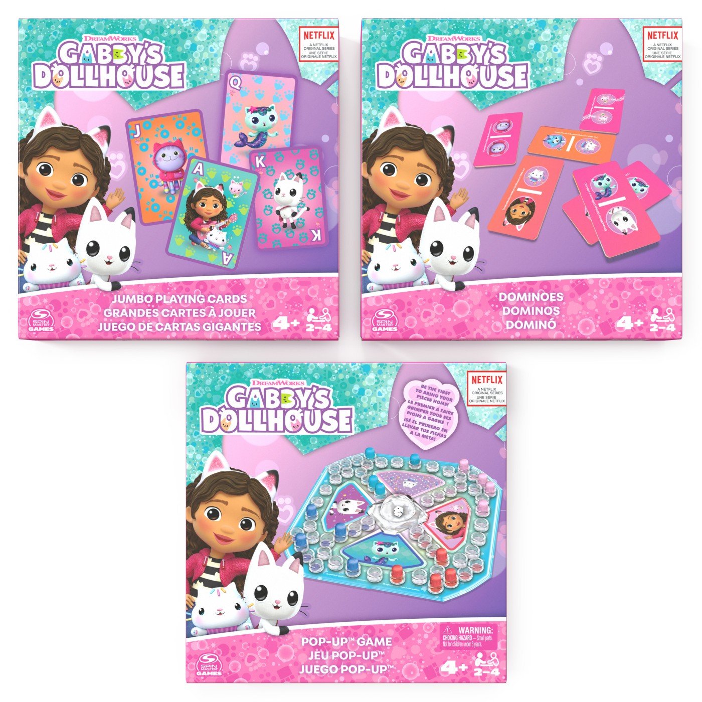 Gabbys dollhouse set 3 jocuri, Spin Master - Publisol.ro