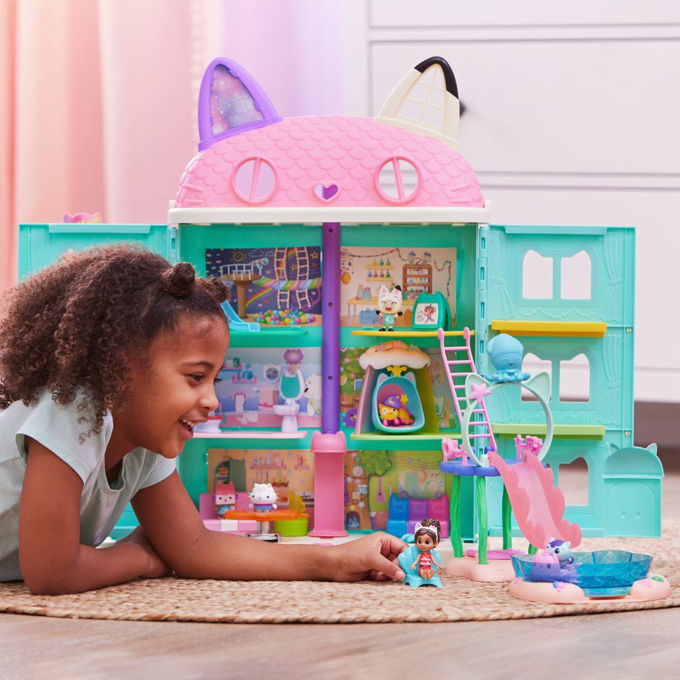 Gabbys dollhouse set de joaca piscina, Spin Master - Publisol.ro
