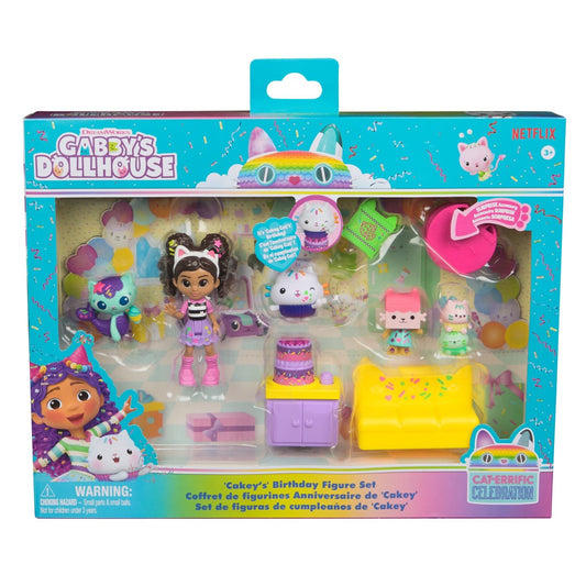 Gabbys dollhouse set figurine pentru ziua de nastere a lui cakey, Spin Master - Publisol.ro
