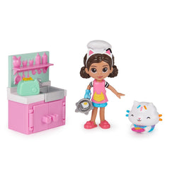 Gabbys dollhouse set papusa 9.7cm cu pisicuta bucataria lui gabby, Spin Master - Publisol.ro