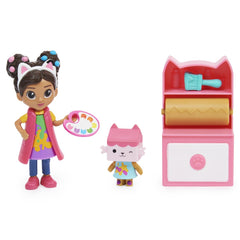 Gabbys dollhouse set papusa 9.7cm cu pisicuta studioul de arta a lui gabby, Spin Master - Publisol.ro