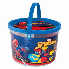 Galetusa cu 4 borcanase de plastilina si accesorii de modelat spiderman, AS - Publisol.ro