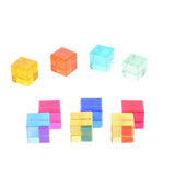 Gem Cube, set 10 cuburi acrilice, TickiT - Publisol.ro