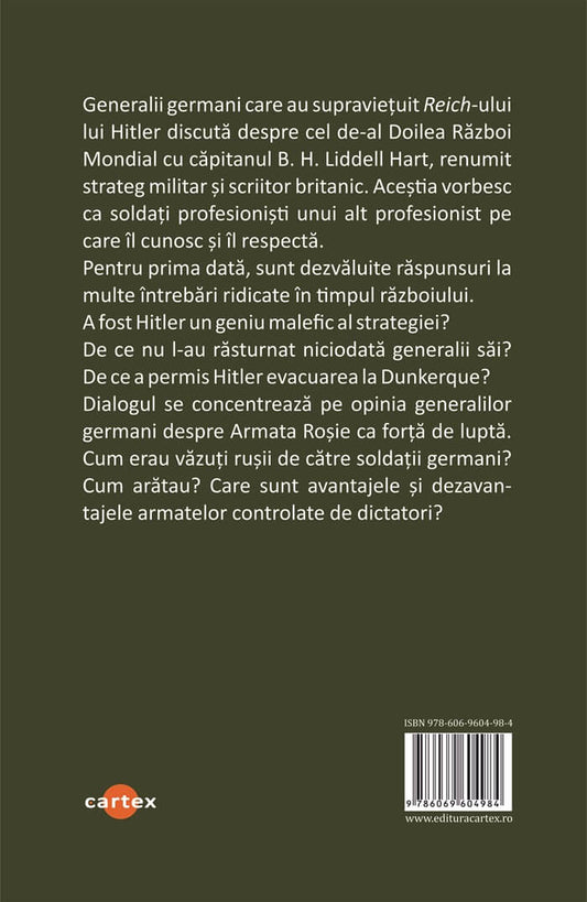 Generalii germani se justifica, de B. H. Liddell Hart - Publisol.ro