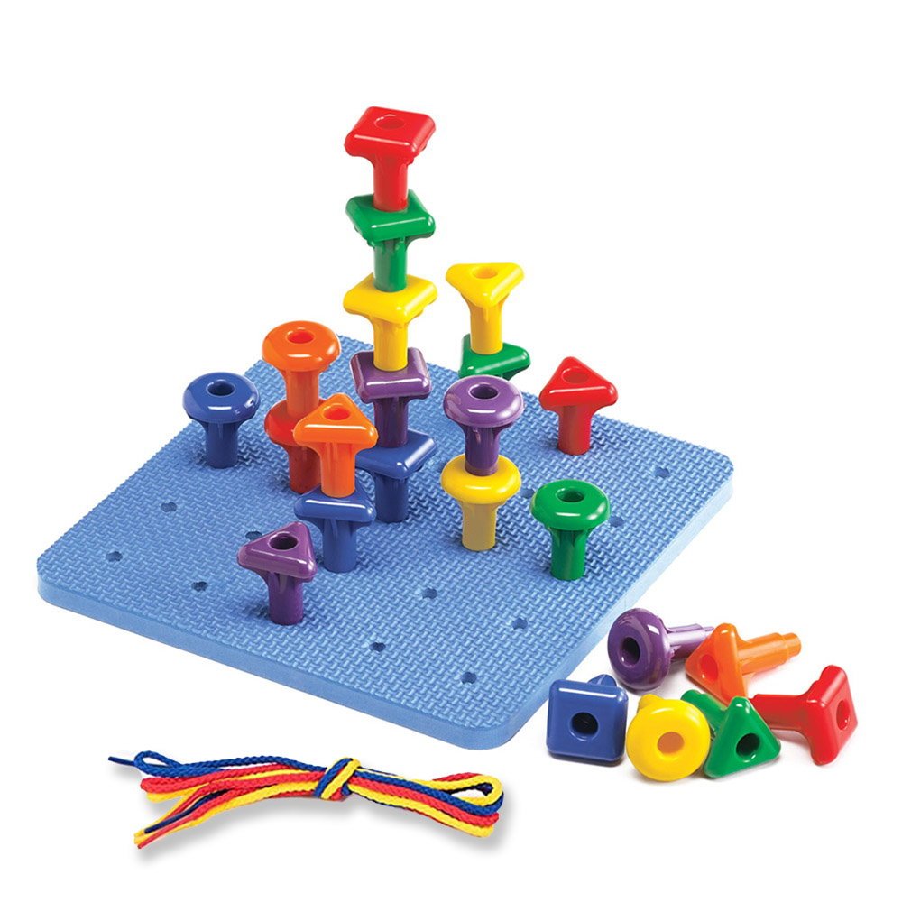 Geo Pegs, set 36 de cuie gigant cu plansa, Edx Education - Publisol.ro