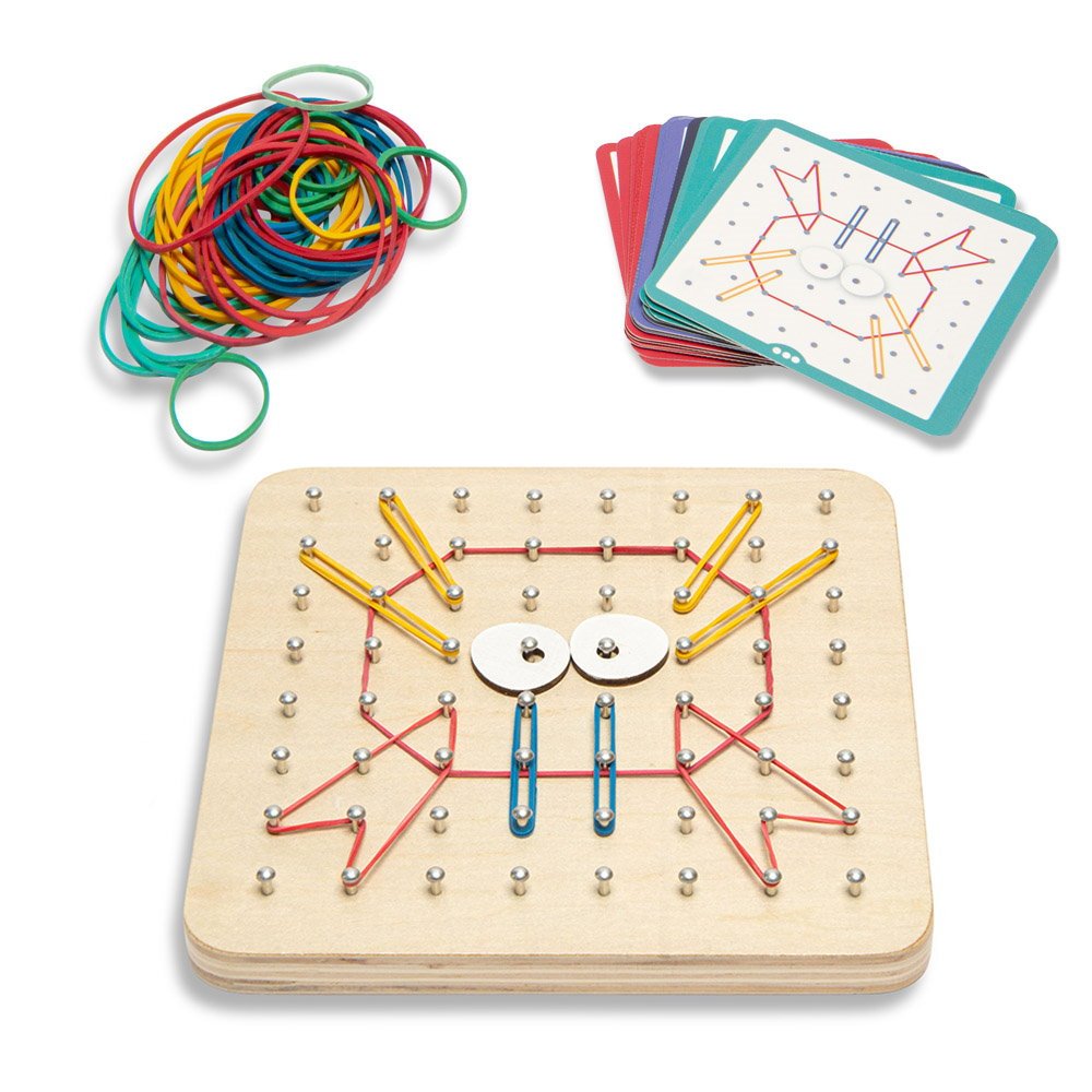 Geoboard, joc creativ cu elastice, BS Toys - Publisol.ro