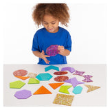 Glitter Shapes, forme colorate cu sclipici, 21 buc., TickiT - Publisol.ro