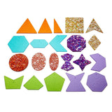 Glitter Shapes, forme colorate cu sclipici, 21 buc., TickiT - Publisol.ro