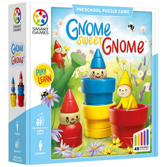 Gnome sweet Gnome - joc de logica cu 48 de provocari, 3+ ani, editie internationala, Smart Games - Publisol.ro
