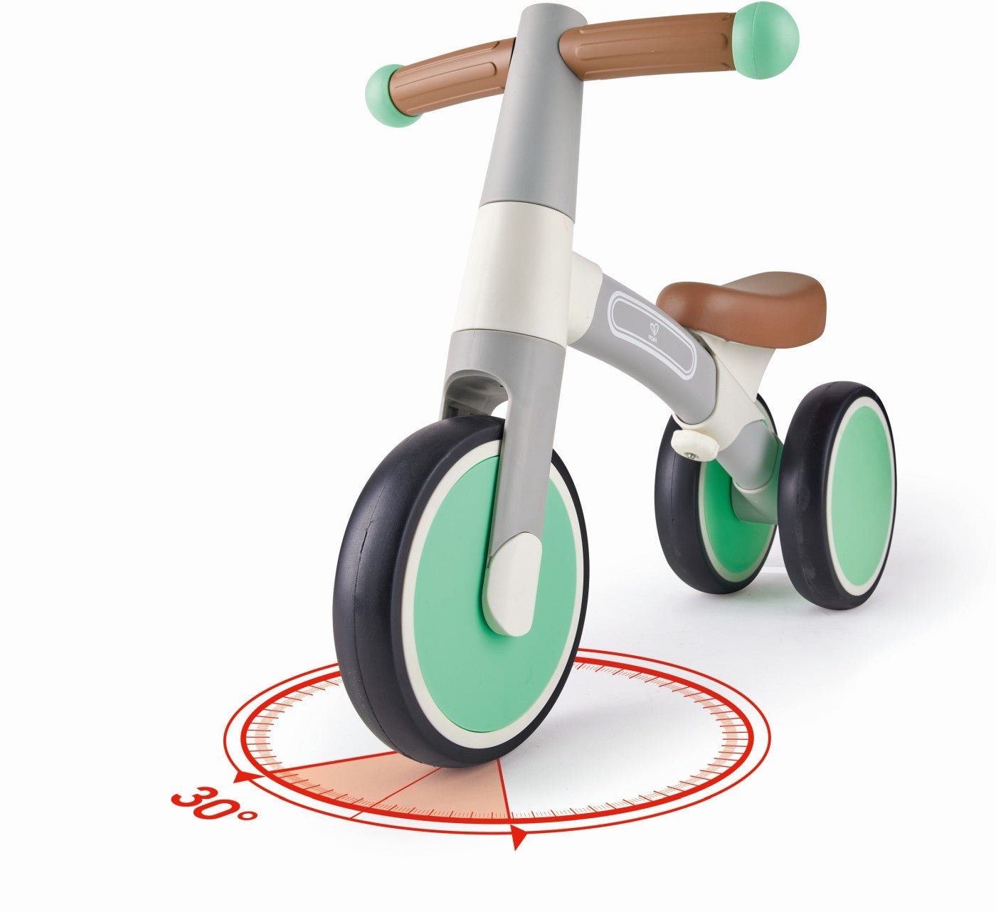 Hape bicicleta de echilibru verde cu 3 roti, Hape - Publisol.ro