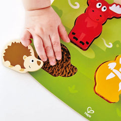 Hape puzlle tactil - animalele din padure, Hape - Publisol.ro