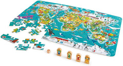 Hape puzzle 2 - in - 1 turul lumii, Hape - Publisol.ro