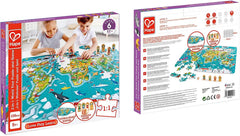Hape puzzle 2 - in - 1 turul lumii, Hape - Publisol.ro