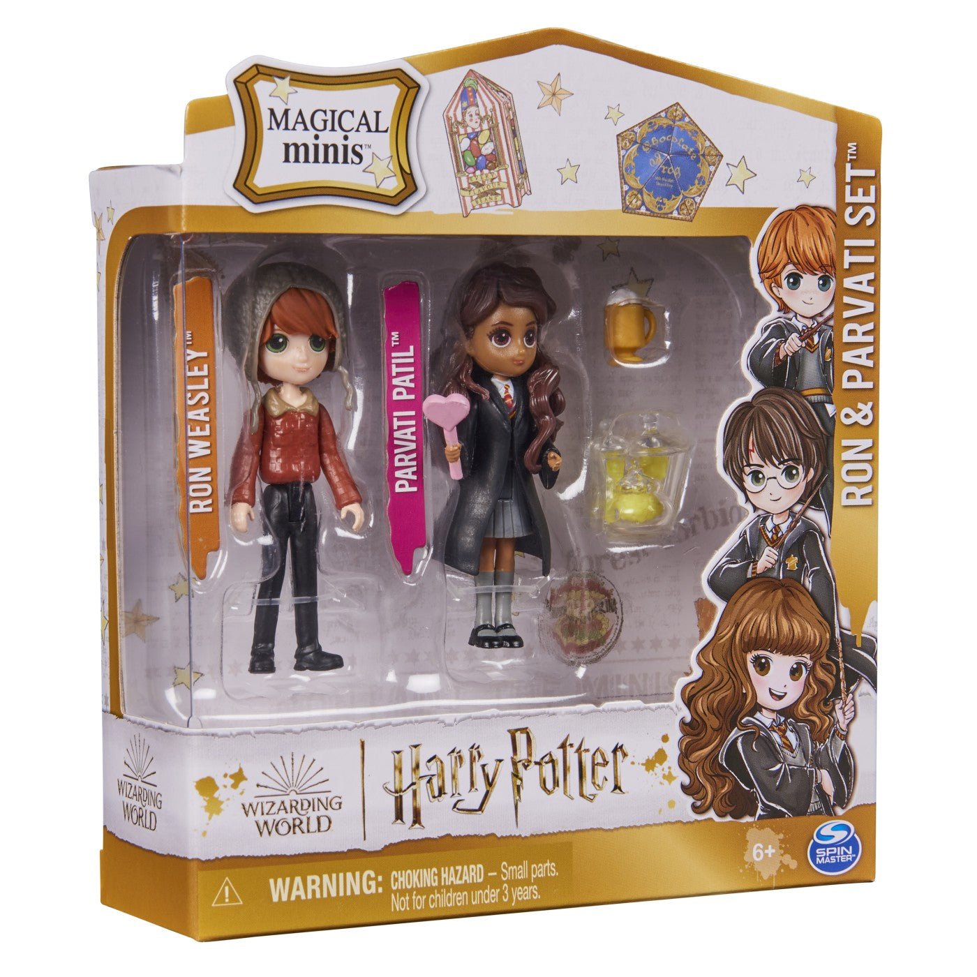 Harry potter wizarding world magical minis set 2 figurine ron si parvati, Spin Master - Publisol.ro