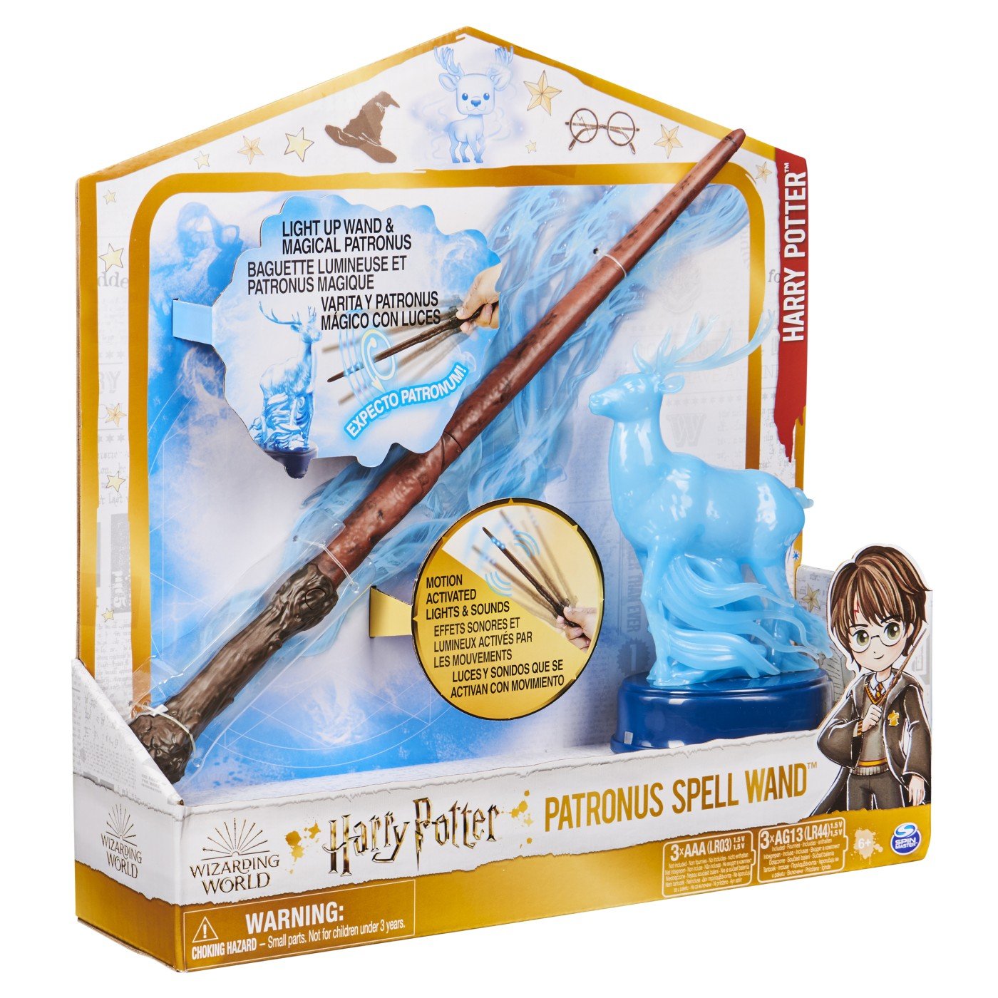 Harry potter wizarding world patronus spell wand bagheta lui harry 33cm, Spin Master - Publisol.ro