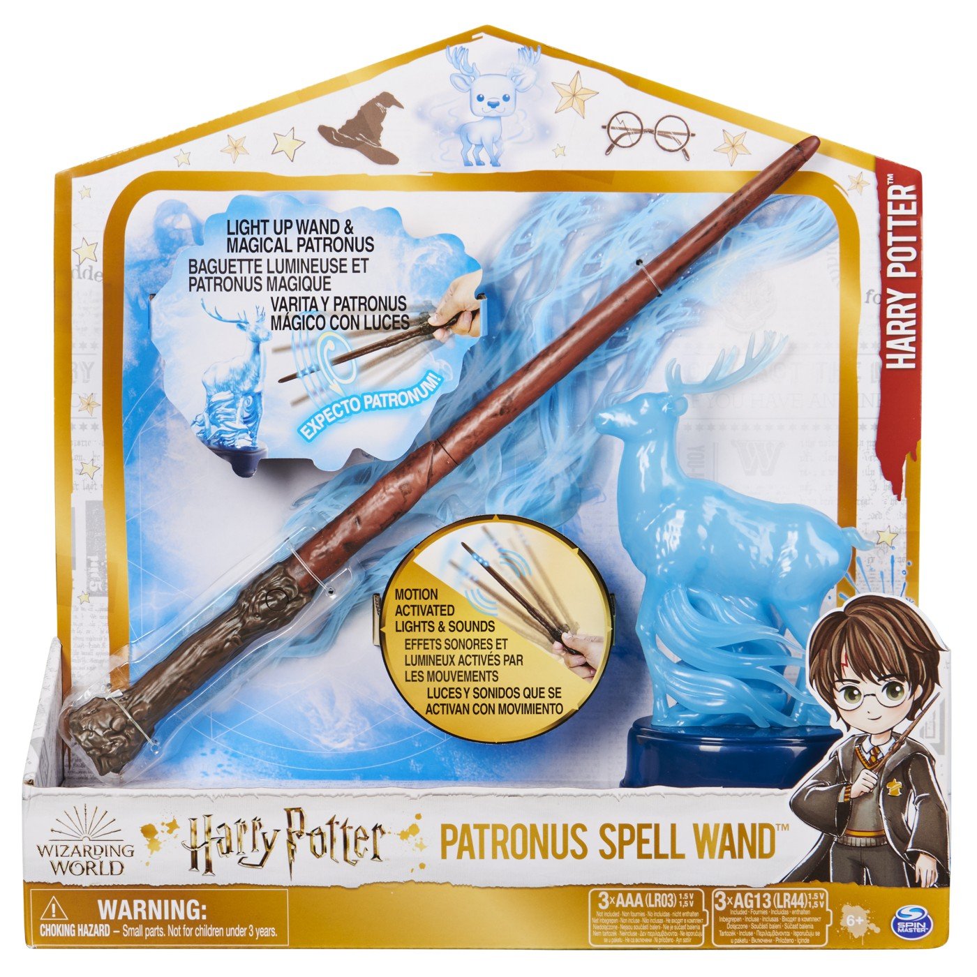 Harry potter wizarding world patronus spell wand bagheta lui harry 33cm, Spin Master - Publisol.ro