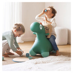 Hoppi Dino, dinozaur gonflabil saltaret, verde, Quut Toys - Publisol.ro