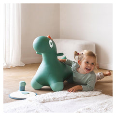 Hoppi Dino, dinozaur gonflabil saltaret, verde, Quut Toys - Publisol.ro