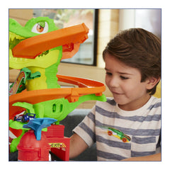 Hot wheels city set statia de pompieri si batalia cu trex, Mattel - Publisol.ro