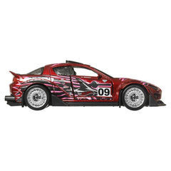 Hot wheels masinuta metalica cu sistem pull back mazda 2004 rx8 custom scara 1:43, Mattel - Publisol.ro