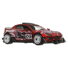 Hot wheels masinuta metalica cu sistem pull back mazda 2004 rx8 custom scara 1:43, Mattel - Publisol.ro