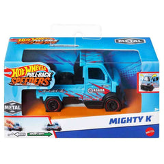Hot wheels masinuta metalica cu sistem pull back mighty k scara 1:43, Mattel - Publisol.ro