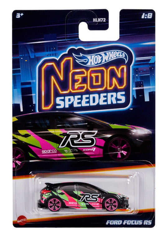 Hot wheels masinuta metalica neon scara 1:64, Mattel - Publisol.ro