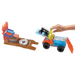 Hot wheels monster truck arena smashers color shifters salvarea lui 5alarm, Mattel - Publisol.ro