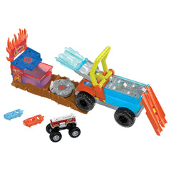 Hot wheels monster truck arena smashers color shifters salvarea lui 5alarm, Mattel - Publisol.ro