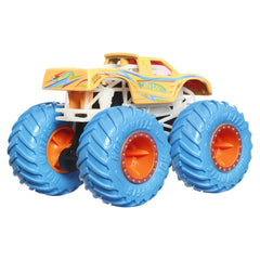 Hot wheels monster truck glow in the dark masinuta podium crasher scara 1:64, Mattel - Publisol.ro