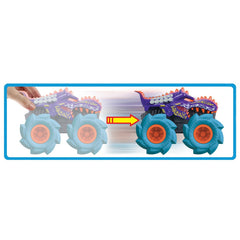 Hot wheels monster truck masinuta twister tredz mega wrex albastru scara 1:43, Mattel - Publisol.ro