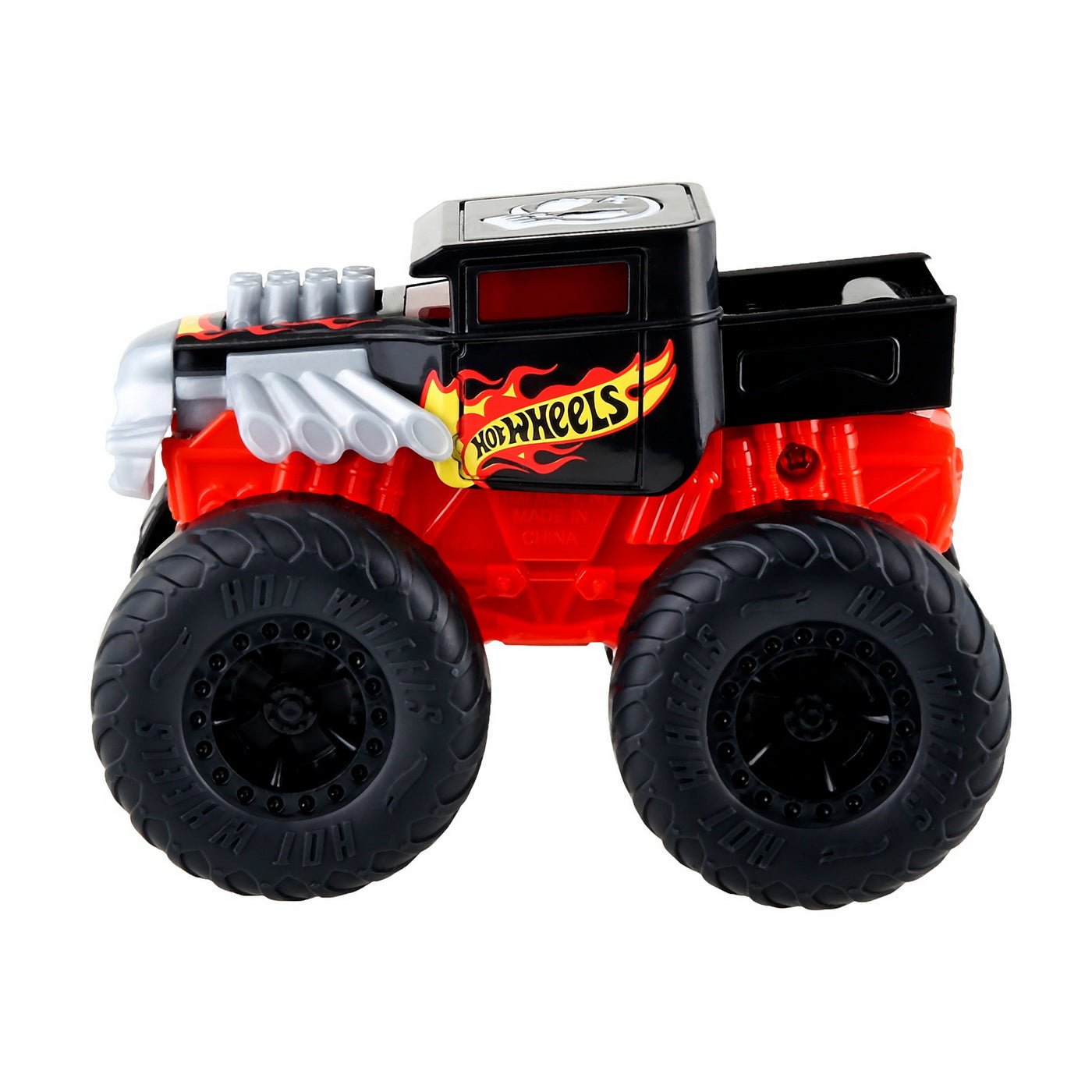 Hot wheels monster truck roarin wreckers bone shaker cu functii si sunete scara 1:43, Mattel - Publisol.ro