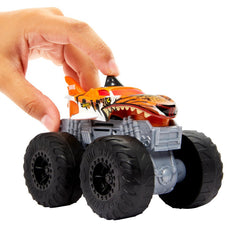 Hot wheels monster truck roarin wreckers tiger shark cu functii si sunete scara 1:43, Mattel - Publisol.ro