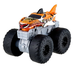 Hot wheels monster truck roarin wreckers tiger shark cu functii si sunete scara 1:43, Mattel - Publisol.ro