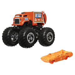Hot wheels monster truck si masinuta metalica will trash it all, Mattel - Publisol.ro