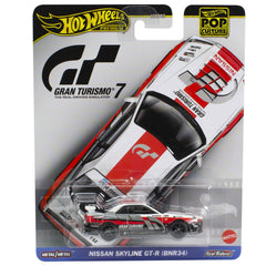 Hot wheels pop culture masinuta metalica gran turismo nissan skyline gt r scara 1:64, Mattel - Publisol.ro