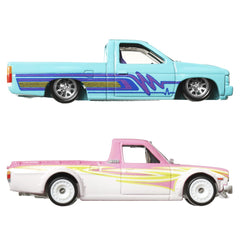 Hot wheels premium set 2 masinute metalice datsun sunny truck si nissan hardbody scara 1:64, Mattel - Publisol.ro