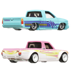 Hot wheels premium set 2 masinute metalice datsun sunny truck si nissan hardbody scara 1:64, Mattel - Publisol.ro