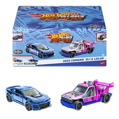 Hot wheels set 2 masinute metalice pull back camaro zl1 2022 si lolux 1:43, Mattel - Publisol.ro