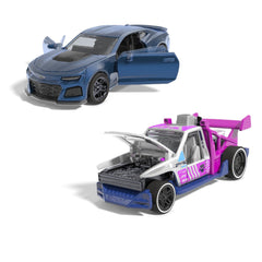 Hot wheels set 2 masinute metalice pull back camaro zl1 2022 si lolux 1:43, Mattel - Publisol.ro