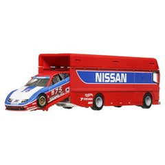 Hot wheels transportator euro hauler cu masinuta nissan 300 zx gts scara 1:64, Mattel - Publisol.ro